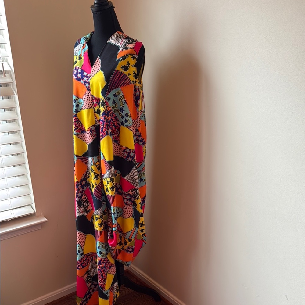 Colorful Geometric Maxi Dress